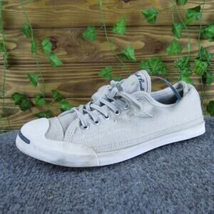 Converse Women's Jack Purcell Sneaker Gray Fabric Sz 8.5 Medium Gently Used 2025